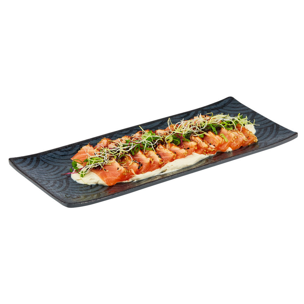 (275) Lachs Tataki (kurz gebratene, mild scharf gewürzt)